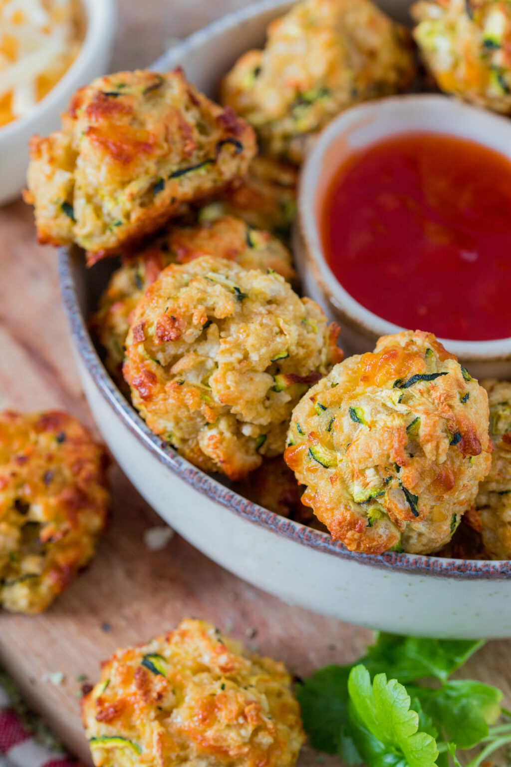 Zucchini Käse Bällchen schnell einfach