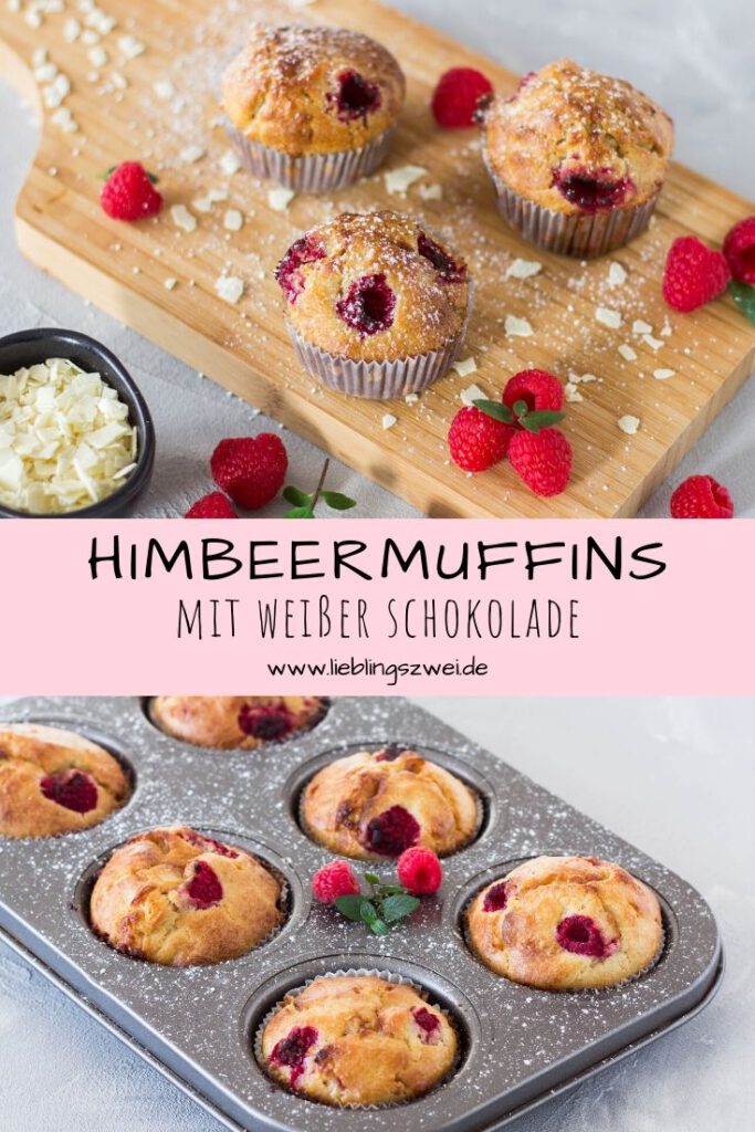 Himbeermuffins mit weißer Schokolade ⋆ Lieblingszwei * Foodblog