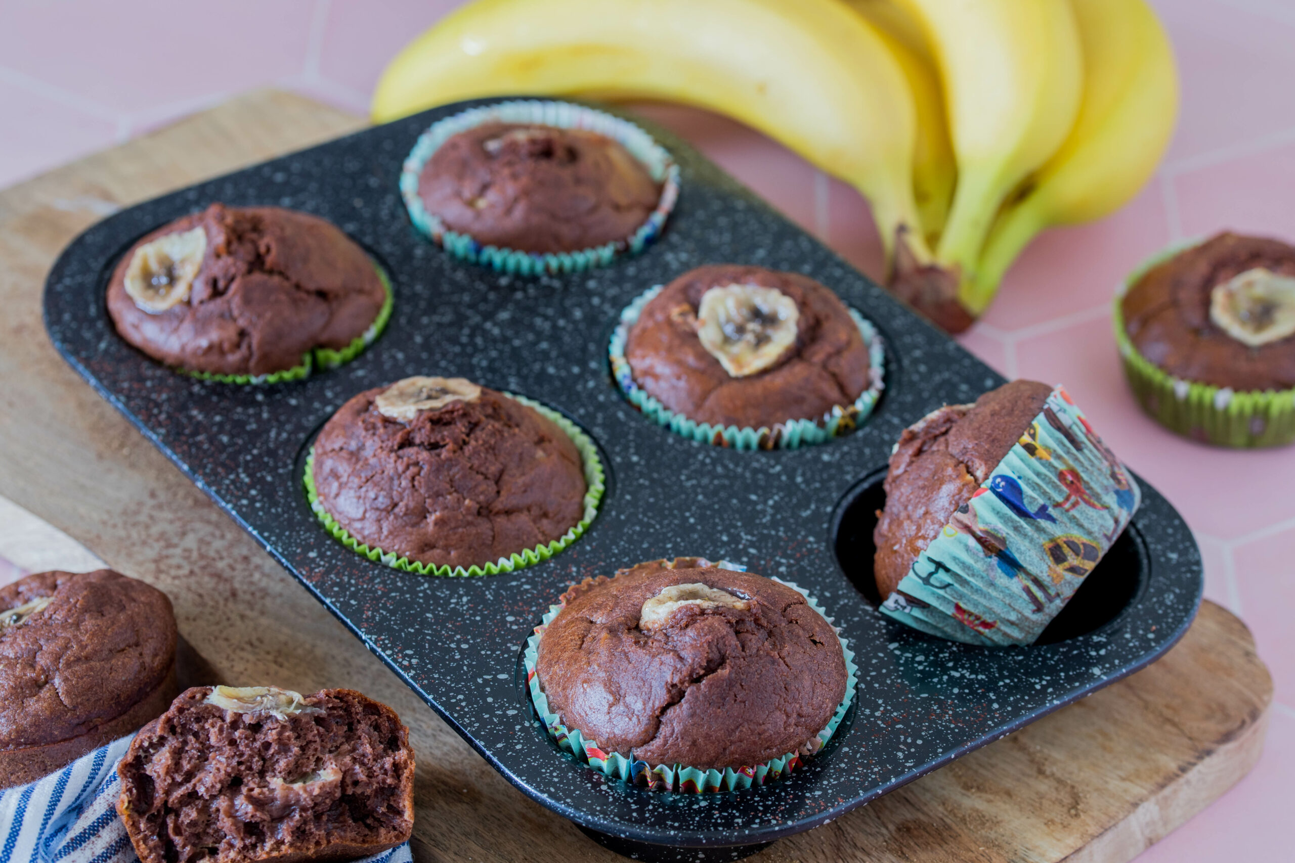 Schoko-Bananenmuffins - Resteverwertung für reife Bananen ⋆