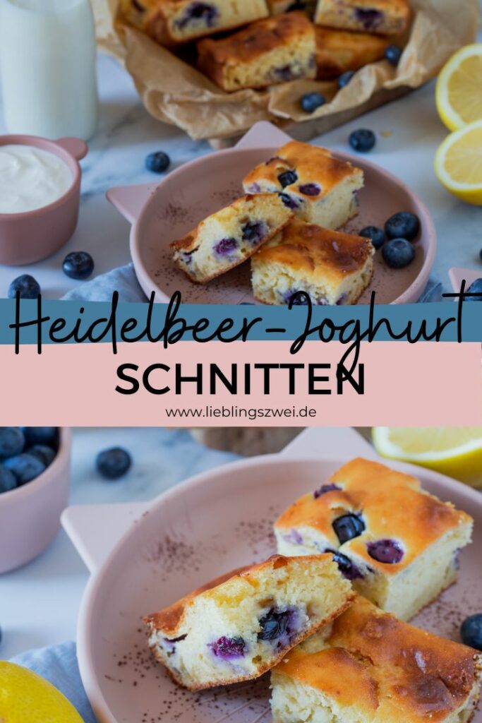 Heidelbeerschnitten mit Joghurt und Zitrone ⋆