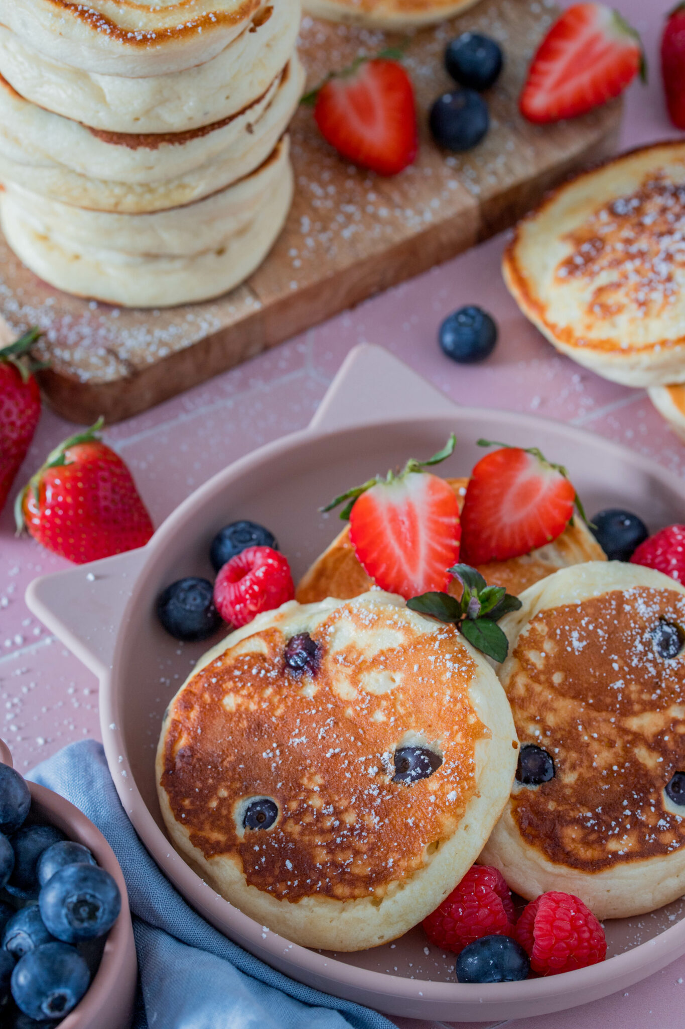 Heidelbeer Pancakes - schnelles Frühstück für Kids ⋆ Lieblingszwei ...