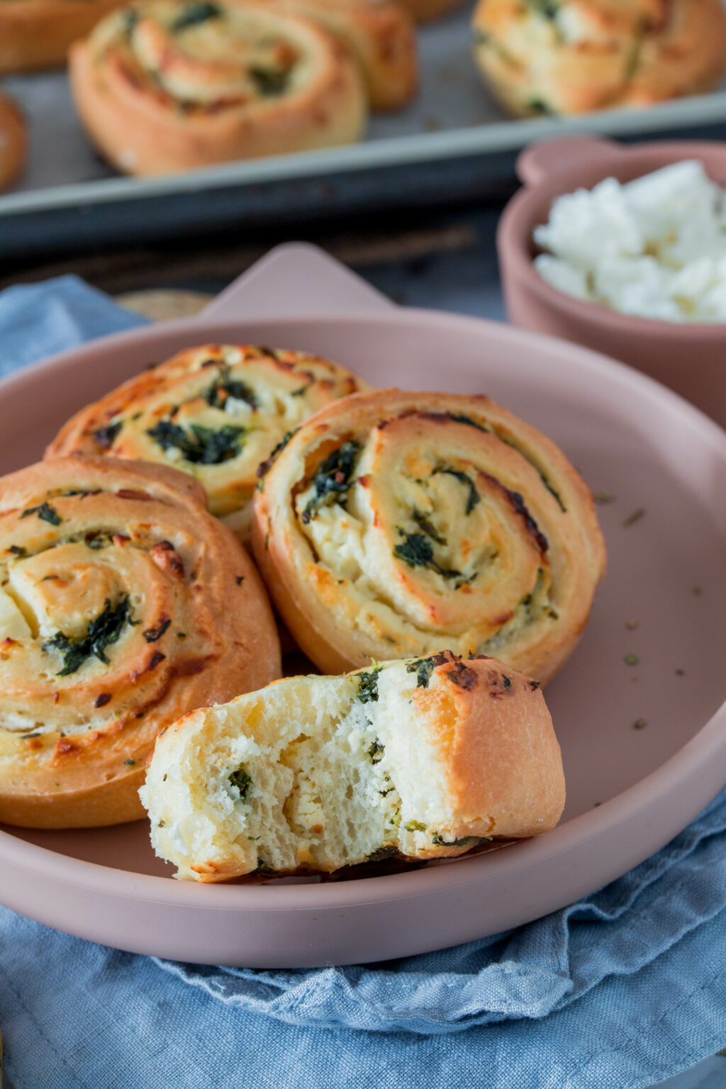 Spinat-Feta Schnecken - herzhafter Snack ⋆ Lieblingszwei * Foodblog