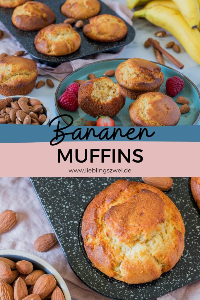 Bananenmuffins - schneller Snack für Kids ⋆ Lieblingszwei * Foodblog